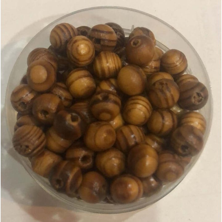 Handmade bile | Margele maslin rotunde de trecere 7mm | 6534