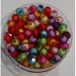 Handmade bile | Margele rotunde fatetate de trecere 6mm | 6535