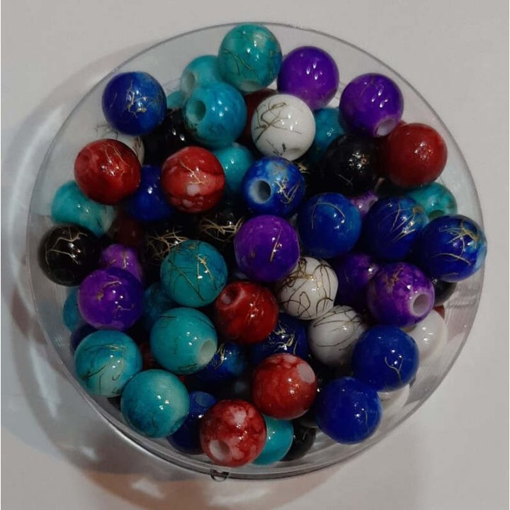 Handmade bile | Margele rotunde de trecere 6mm | 6538