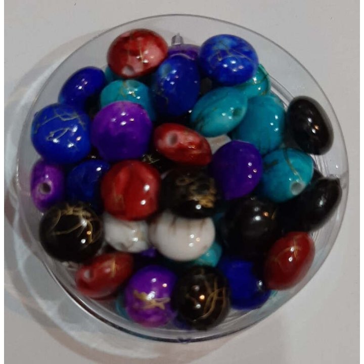 Handmade bile | Margele plate de trecere 10mm | 6540