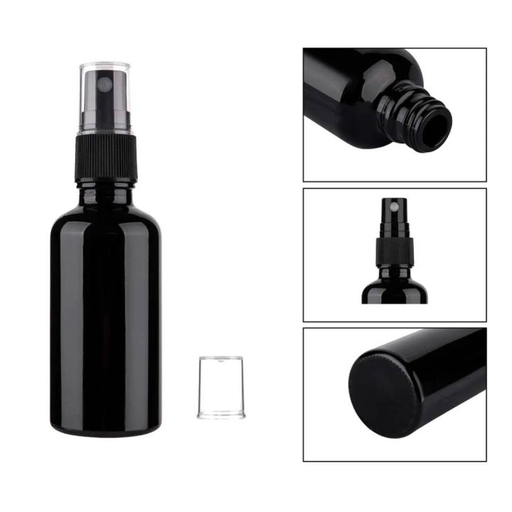 Sticluță neagră  cu spray 30 ml