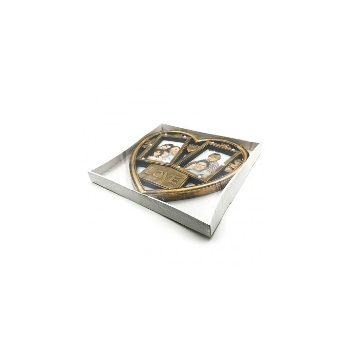 Rama foto personalizata Heart wenge