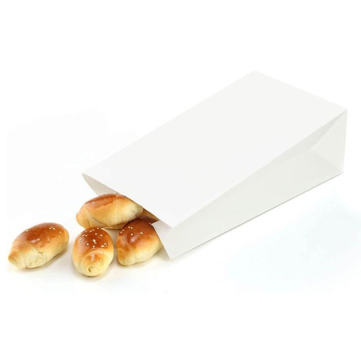 Set 50 pungi albe din hartie 21x12x7cm