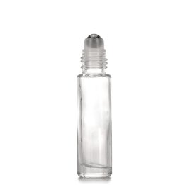Sticluță transparentă cu roll- on metalic 10ml