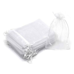 Săculeți organza dreptunghiulari 7x9cm (set 50 buc) - Alb