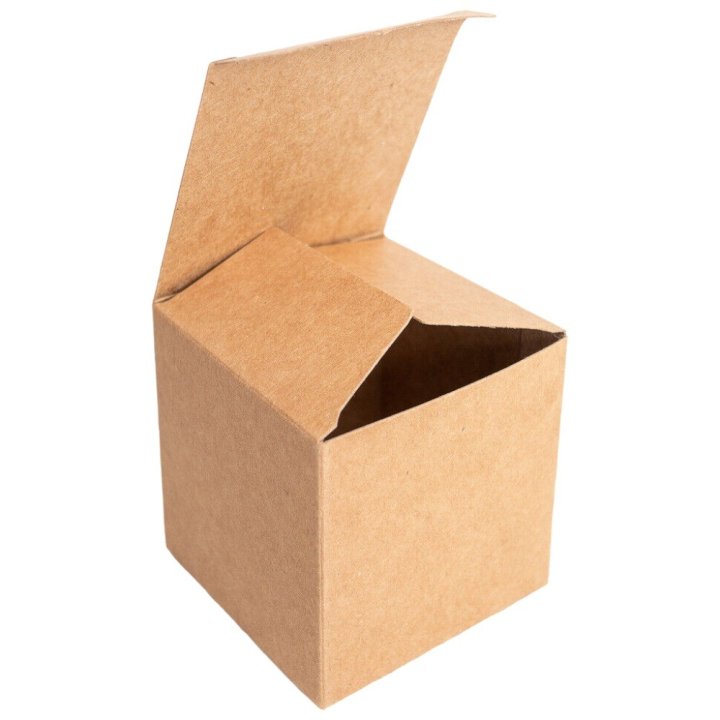 Cutie de carton kraft 10 cm - patrată 50buc/set
