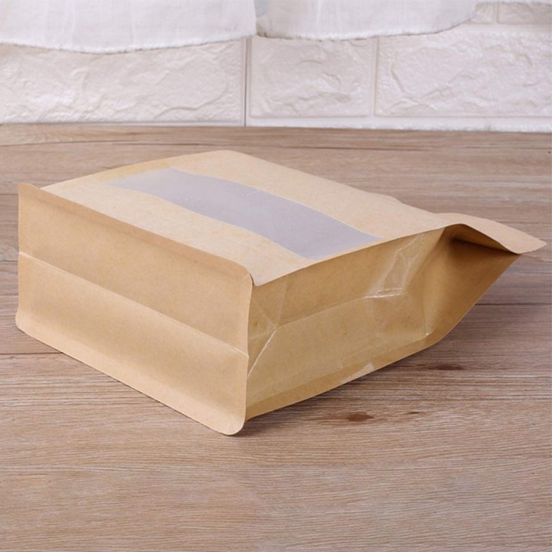 Pungi stand-up cu fund plat, fermoar si fereastra 20x30x8cm