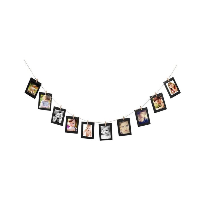 Set rame foto ghirlanda neagra