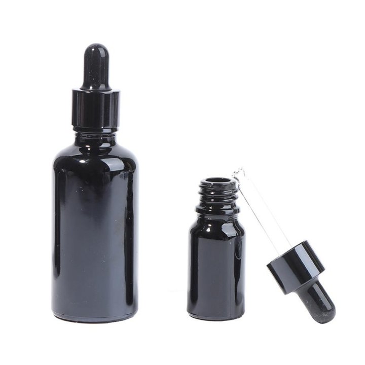 Sticluță neagră cu pipetă 10ml