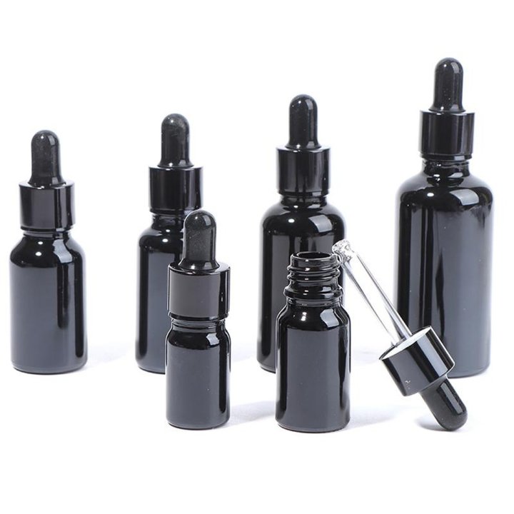 Sticluță neagră cu pipetă 10ml