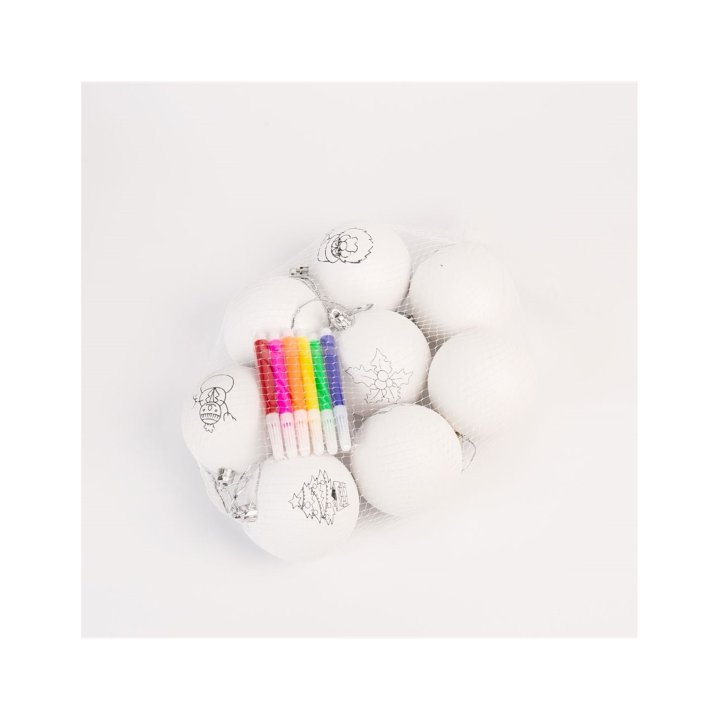Globuri de colorat pentru brad