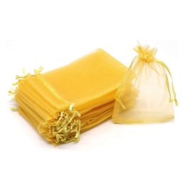 Săculeți organza dreptunghiulari 9x12cm (set 50 buc) - Auriu