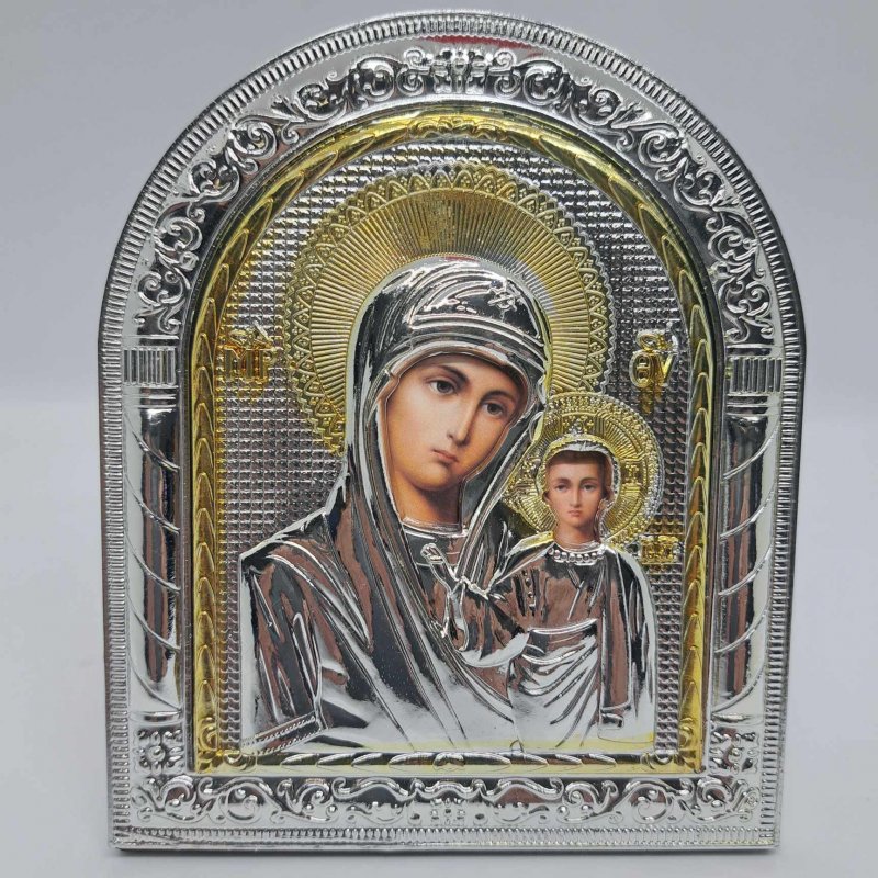 Iconiță argintie cu suport 10.5x13cm