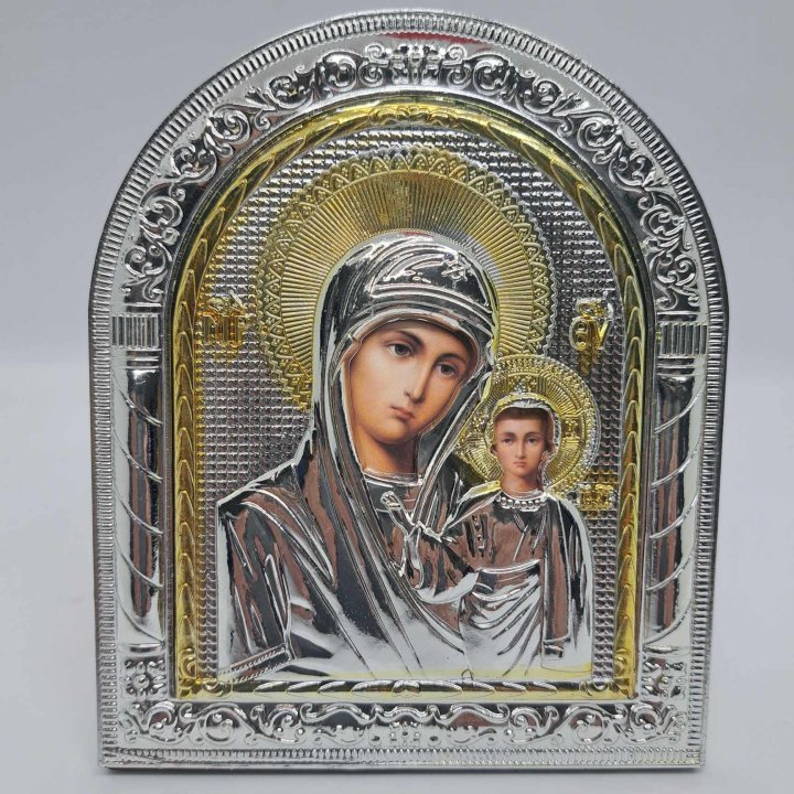 Iconiță argintie cu suport 10.5x13cm