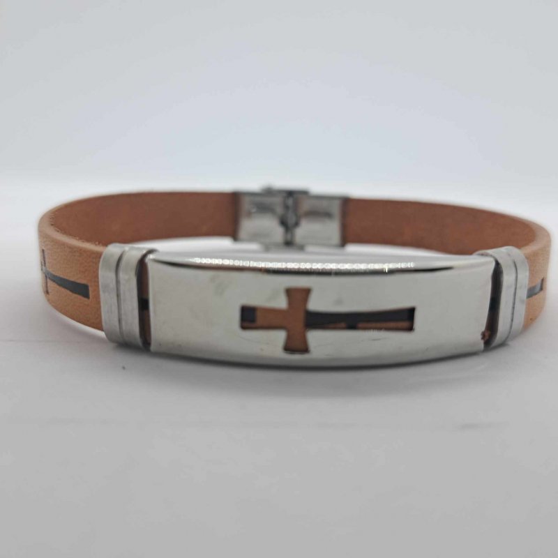 Brațară siliconică și medalion din inox