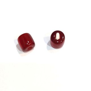 Bile margele 6x7.5mm rosii cilindru