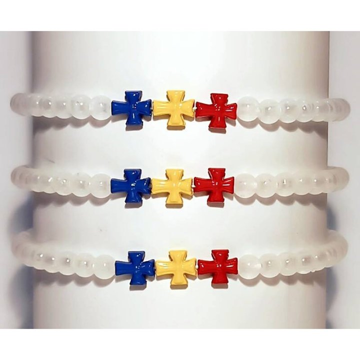 Bratari plastic tricolore fosforescente