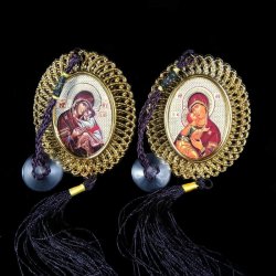 Medalion  auto cu iconiță și ventuză