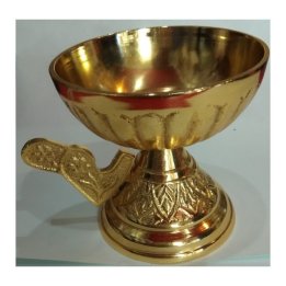 Obiecte bisericesti | Catuie metalic argintiu aluminiu 8cm | 15205