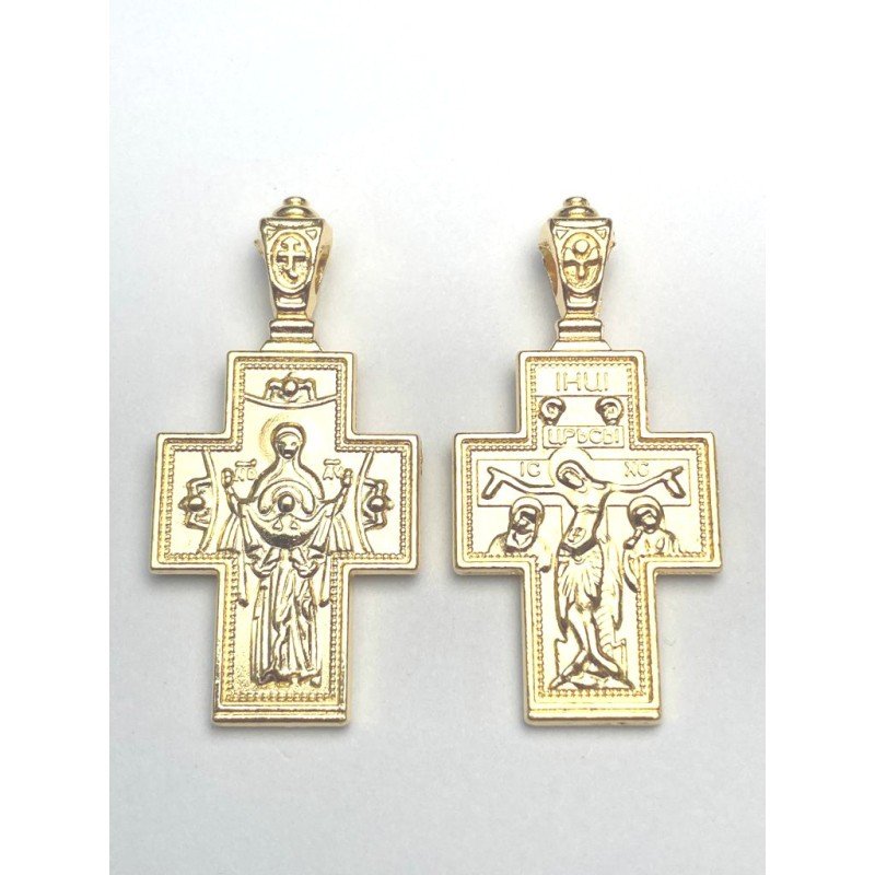 Medalion cruce 4cm auriu