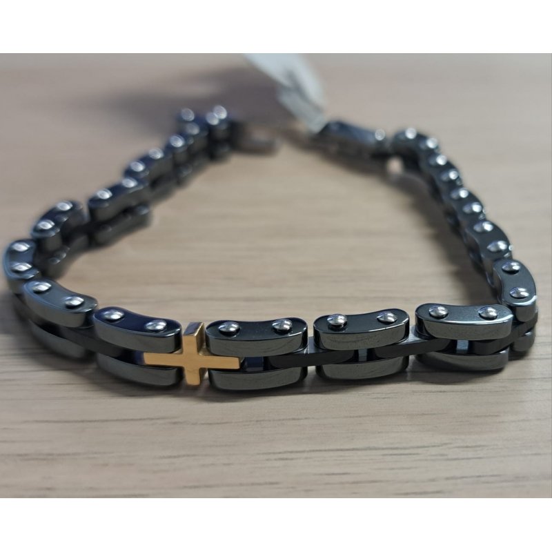 Brațară neagră din  inox