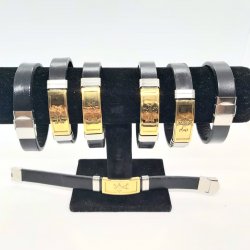 Brățări silicon cu medalion din inox