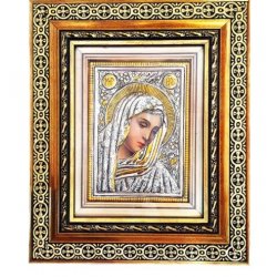 Icoană argintată - Maica...