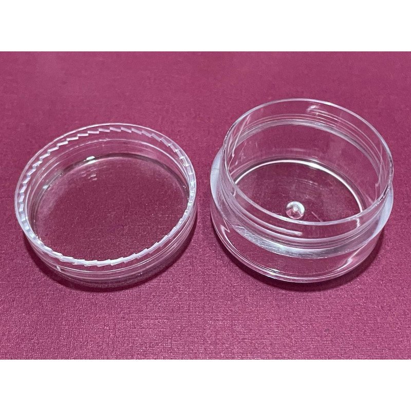 Cutie rotundă din plastic cu filet 3.5cm - 12 buc/set