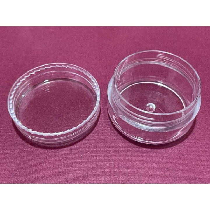 Cutie rotundă din plastic cu filet 5cm -12 buc/set