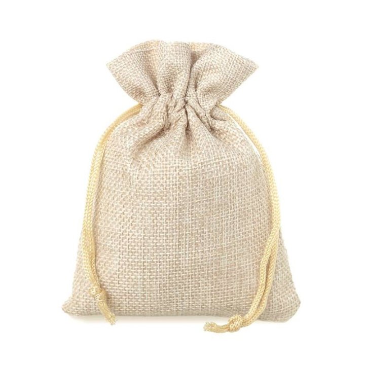 Săculeți textil dreptunghiulari 12x17cm (set 25 buc) - Beige