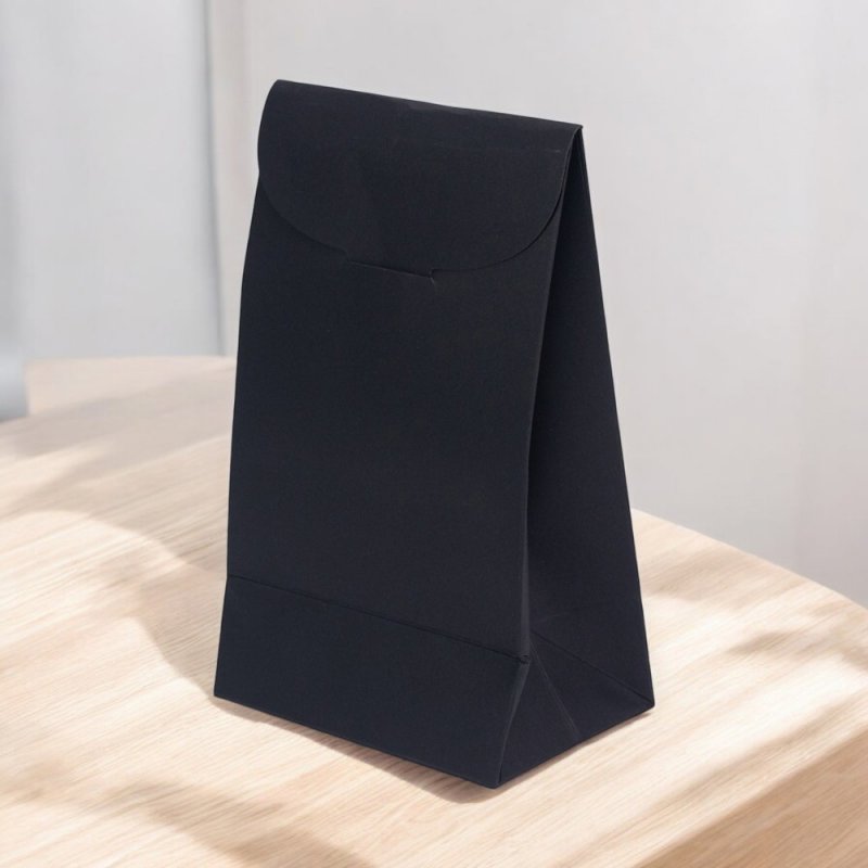 Pungi stand up negre cu inchidere 20cm