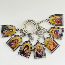 Breloc metal cu Icoana Maicii Domnului