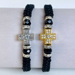 Brațară cu medalion și ștrasuri