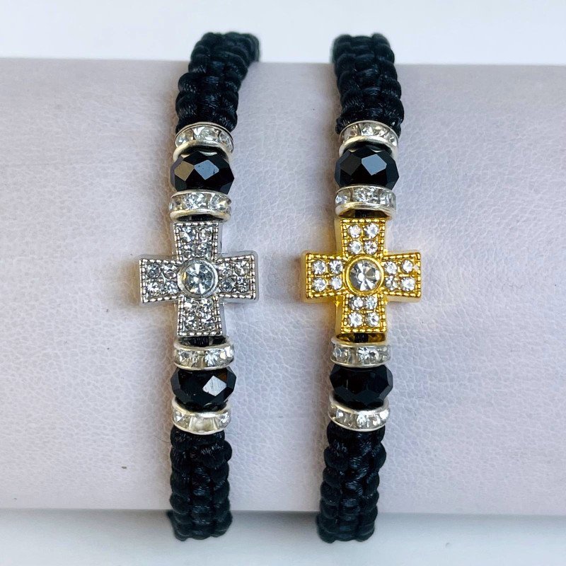 Brațară cu medalion și ștrasuri