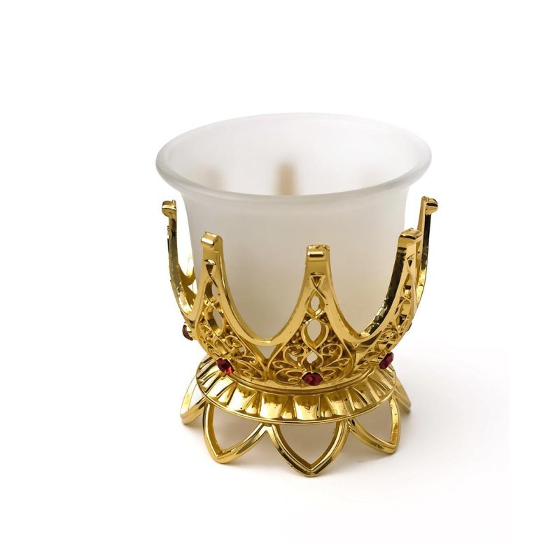 Candelă de masă cu suport metalic