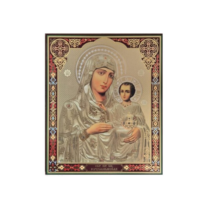 Litografie Maica Domnului cu Pruncul