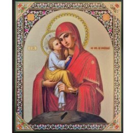 Litografie Maica Domnului cu Pruncul