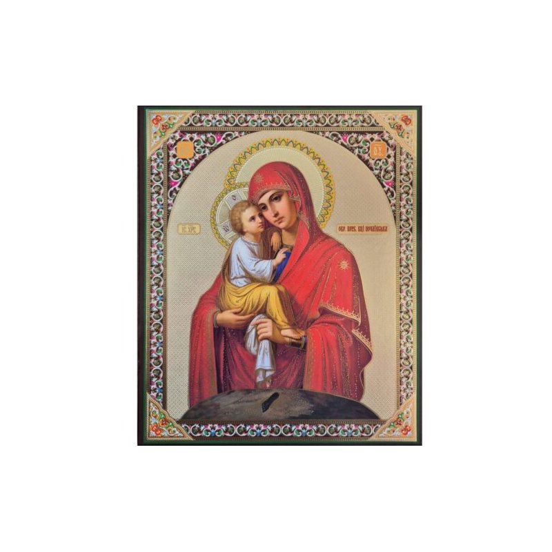 Litografie Maica Domnului cu Pruncul