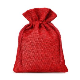 Săculeți textil dreptunghiulari 9x12cm (set 25 buc) - Roșu