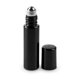 Sticluță neagră cu roll-on 10ml