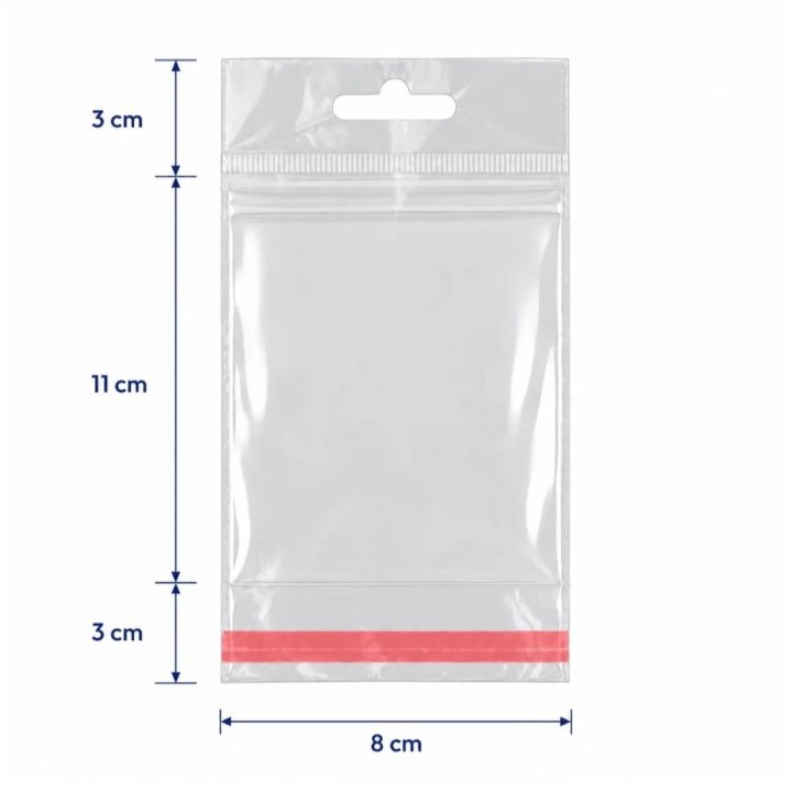 Pungi 8x11cm cu agățătoare și clapetă adezivă