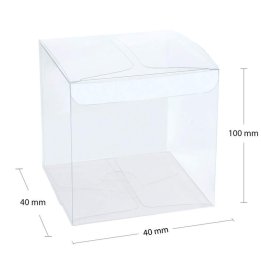 Cutii transparente acetofan set 25 buc - 40x40x100mm