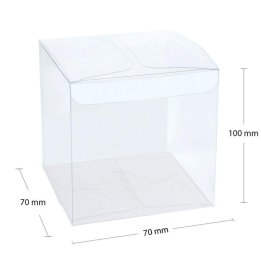 Cutii transparente acetofan set 25 buc - 70x70x100mm