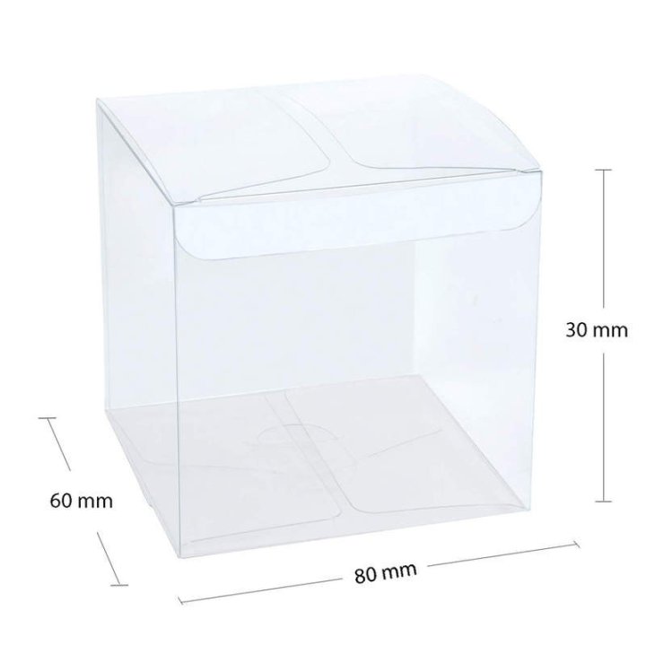 Cutii transparente acetofan set 25 buc - 80x60x30mm