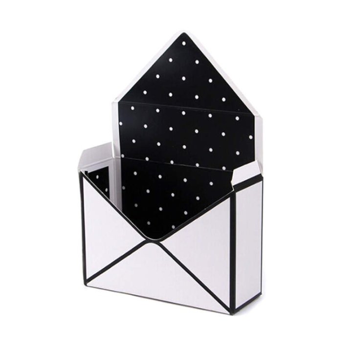 Cutii tip plic - alb și negru set 6 buc